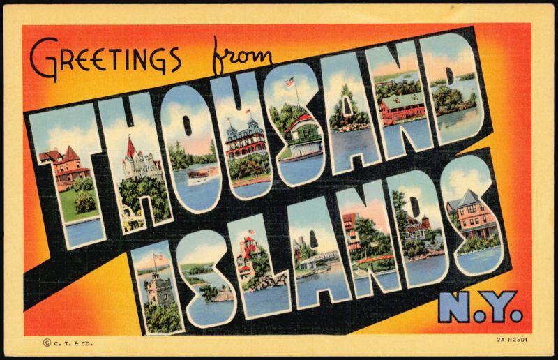 Greetings from Thousand Islands Large Letter New York