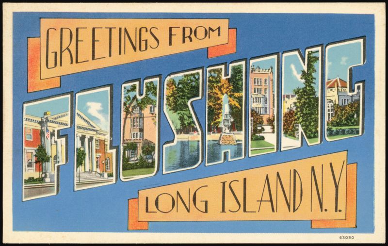 Greetings From Flushing Long Island Large Letter