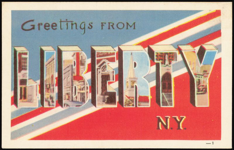 Greetings From Liberty Large Letter New York