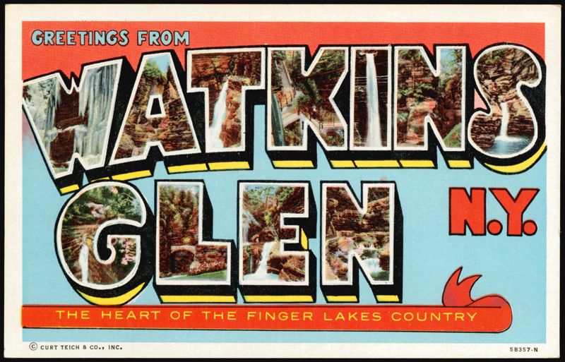 Greetings From Watkins Glen Large Letter New York