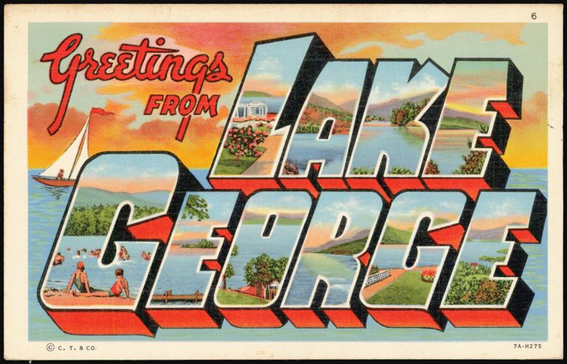 Greetings From Lake George Large Letter New York
