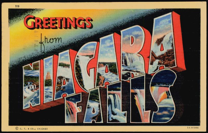 Greetings from Niagara Falls Large Letter New York
