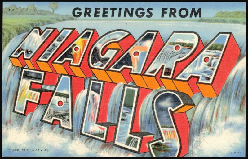 Greetings From Niagara Falls Large Letter New York