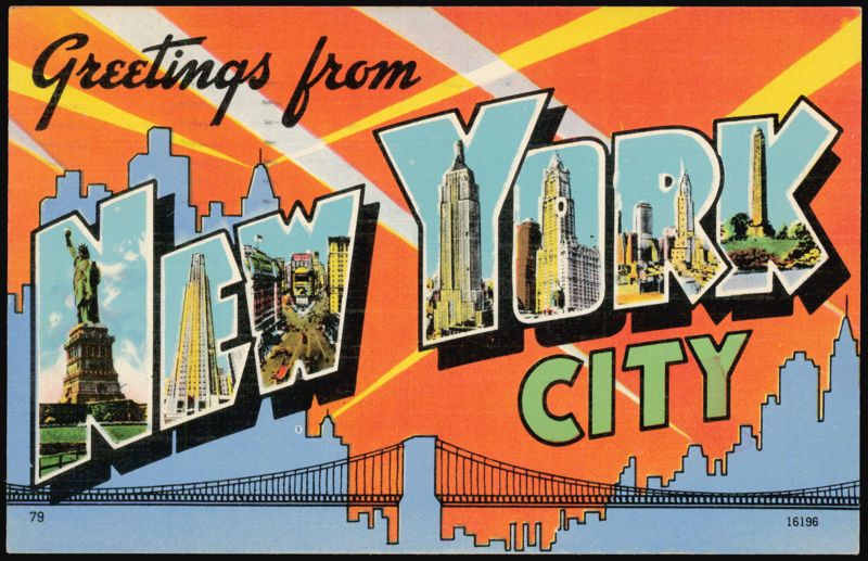 Greetings from New York City Large Letter Landmarks