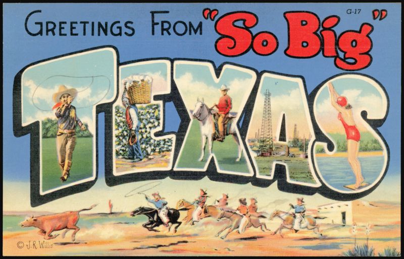 Greetings From So Big Texas Large Letter