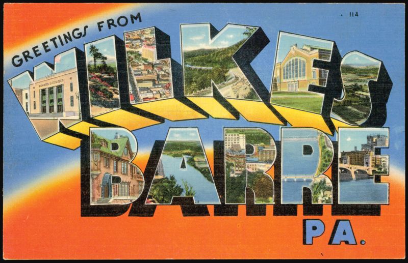 Greetings From Wilkes-Barre Large Letter Pennsylvania