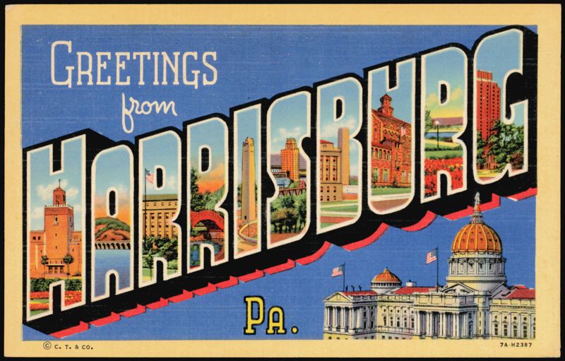 Greetings from Harrisburg Large Letter Pennsylvania