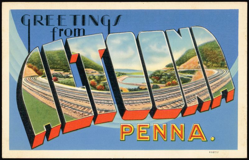 Greetings from Altoona Large Letter Pennsylvania
