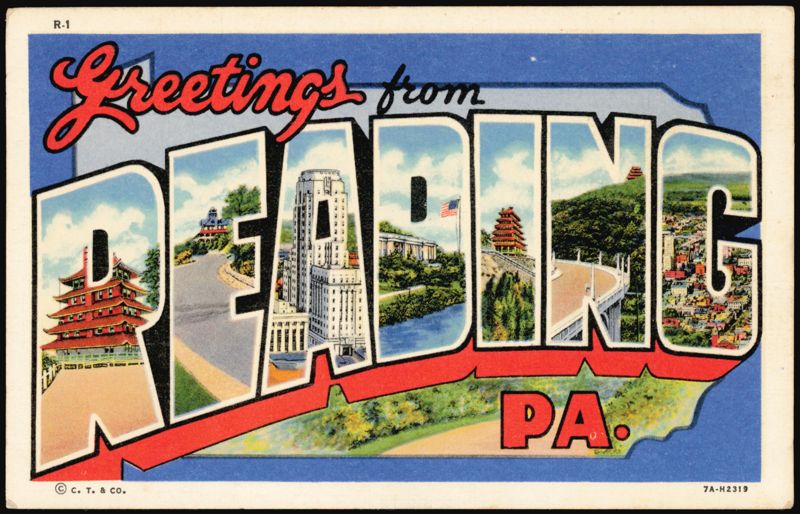 Greetings from Reading, PA Large Letter Pennsylvania