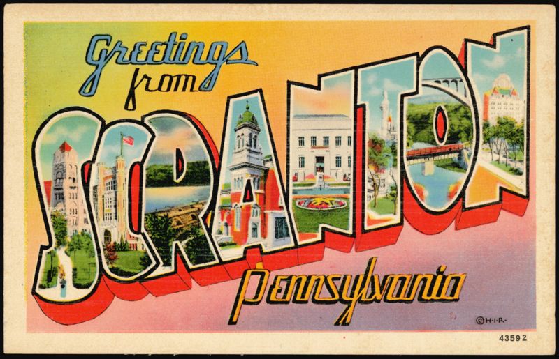 Greetings from Scranton Pennsylvania Large Letter