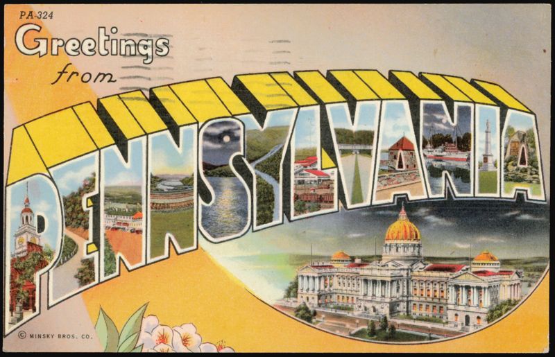 Greetings from Pennsylvania Large Letter
