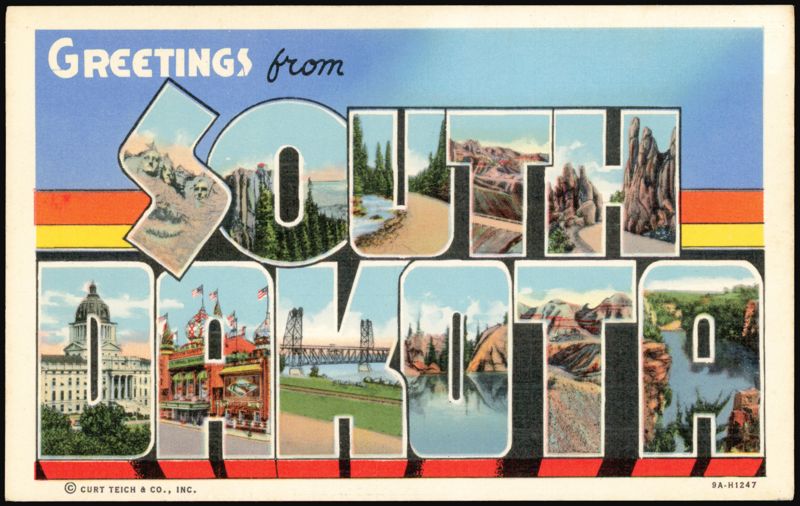 Greetings from South Dakota Large Letter