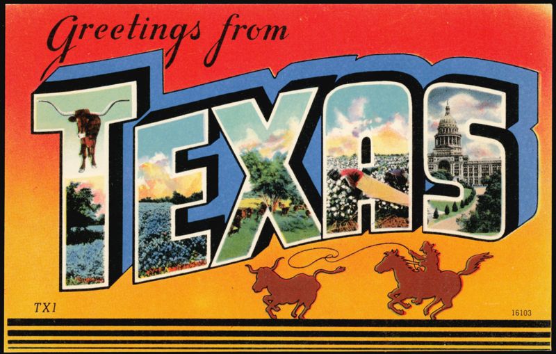 Greetings from Texas Large Letter