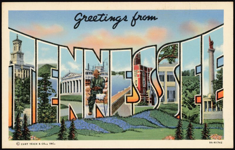 Greetings from Tennessee Large Letter