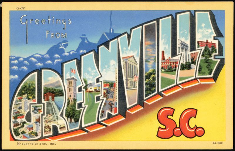 Greetings From Greenville Large Letter