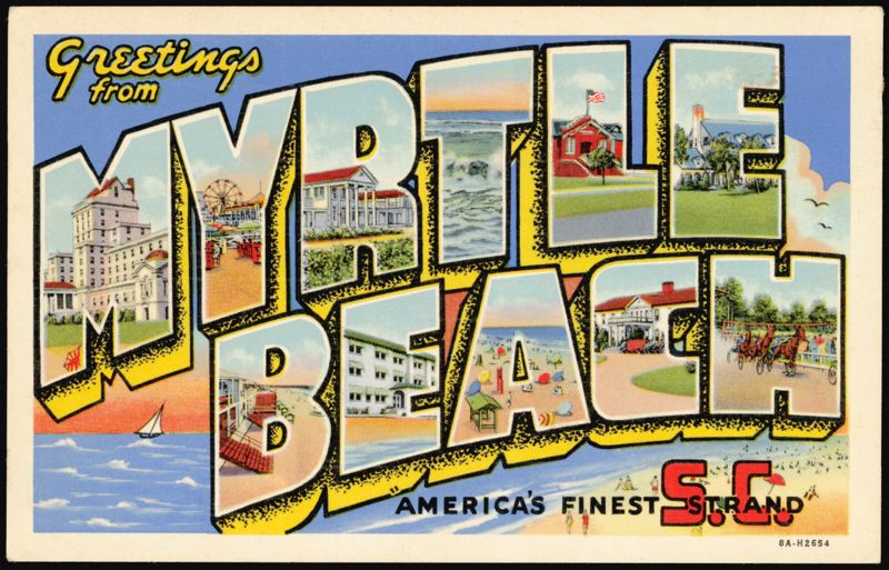 Greetings from Myrtle Beach Large Letter South Carolina
