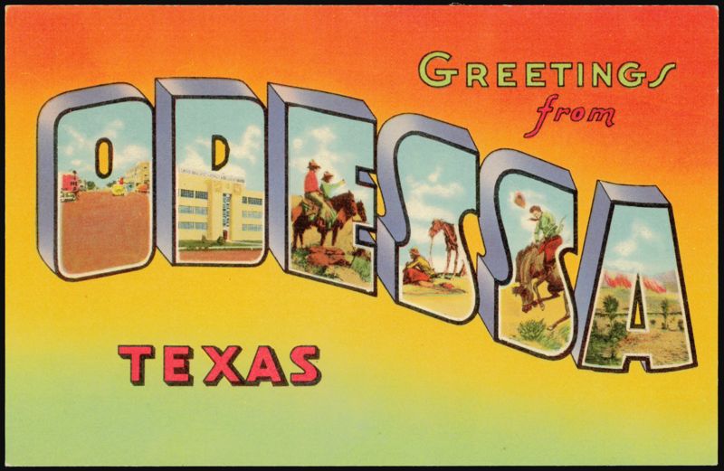 Greetings from Odessa Texas Large Letter