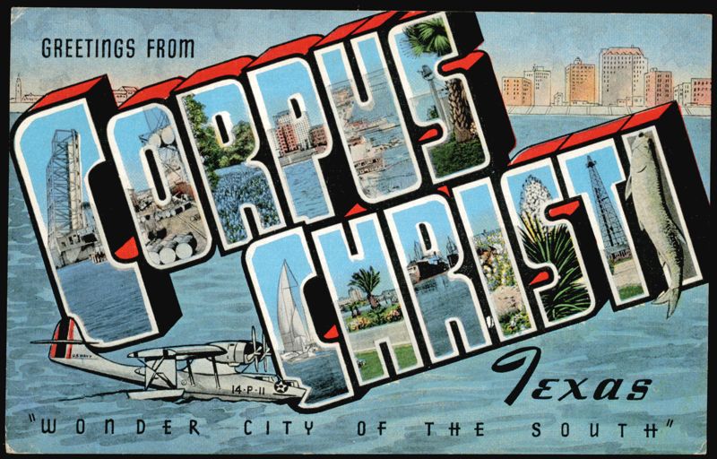 Greetings From Corpus Christi Large Letter Texas