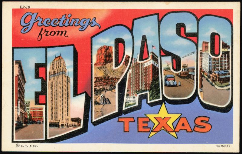 Greetings from El Paso Texas Large Letter