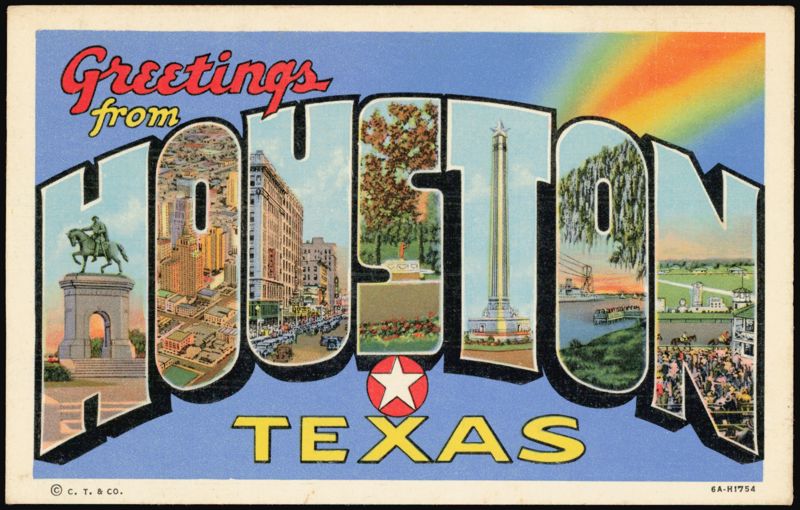 Greetings from Houston Texas Large Letter