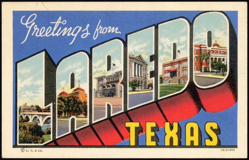 Greetings from Laredo Large Letter Texas