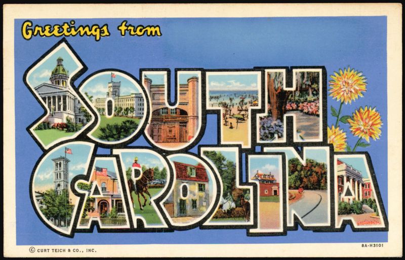 Greetings from South Carolina Large Letter