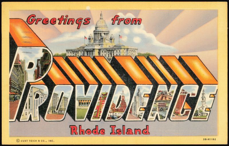 Greetings from Providence Rhode Island Large Letter