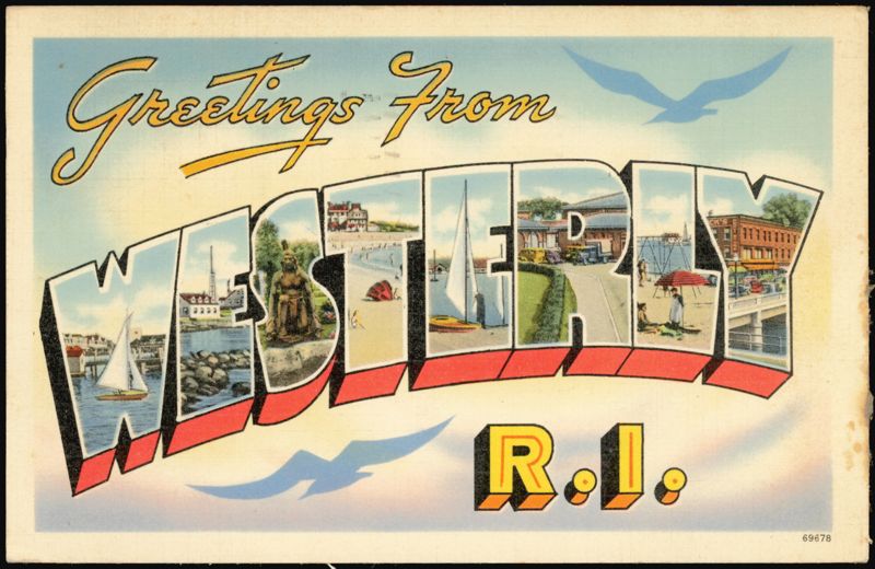 Greetings From Westerly R.I. Large Letter