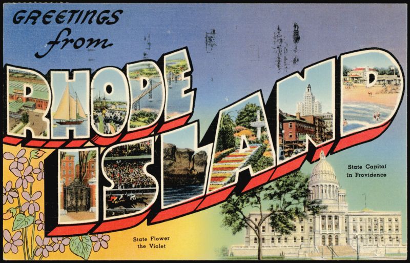 Greetings from Rhode Island Large Letter