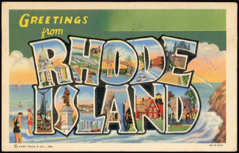 Greetings from Rhode Island Large Letter
