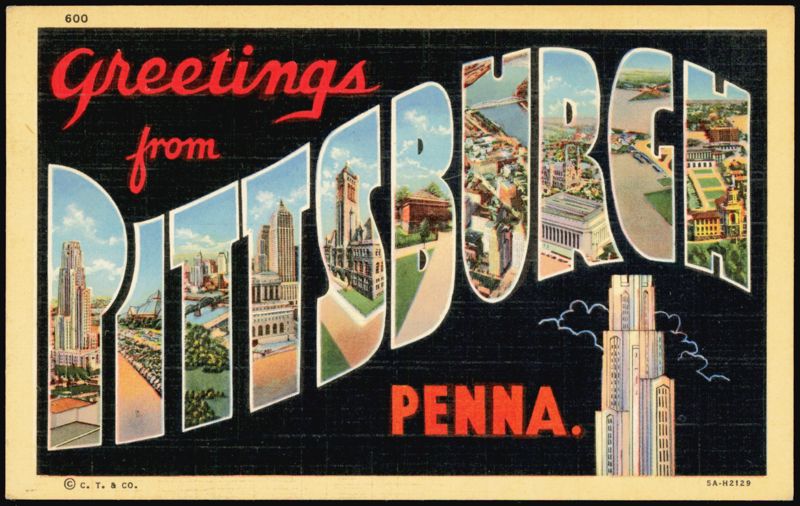 Greetings from Pittsburgh Large Letter Pennsylvania