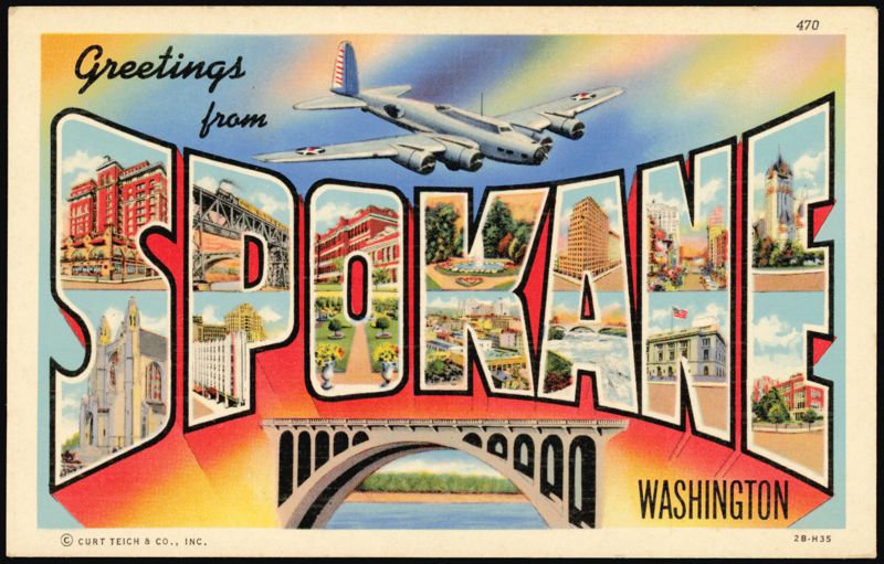 Greetings from Spokane Large Letter, Airplane