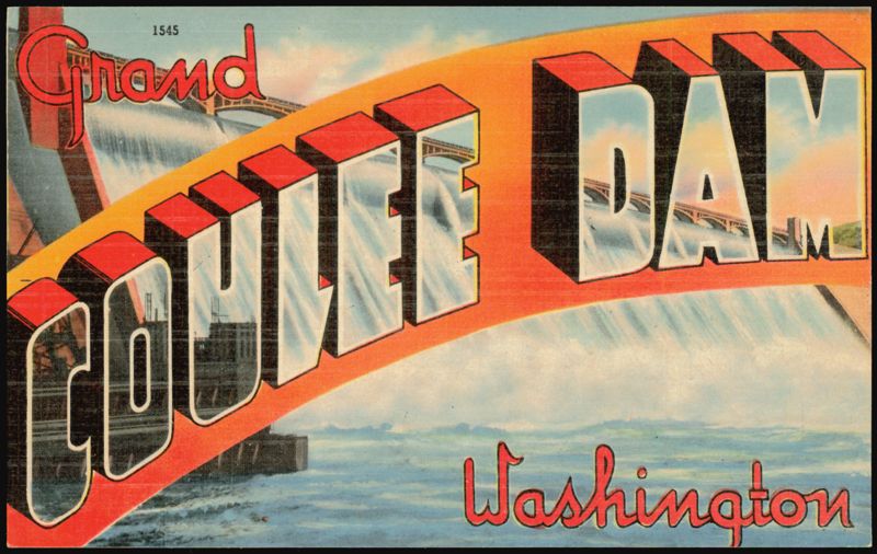 Grand Coulee Dam Large Letter Washington