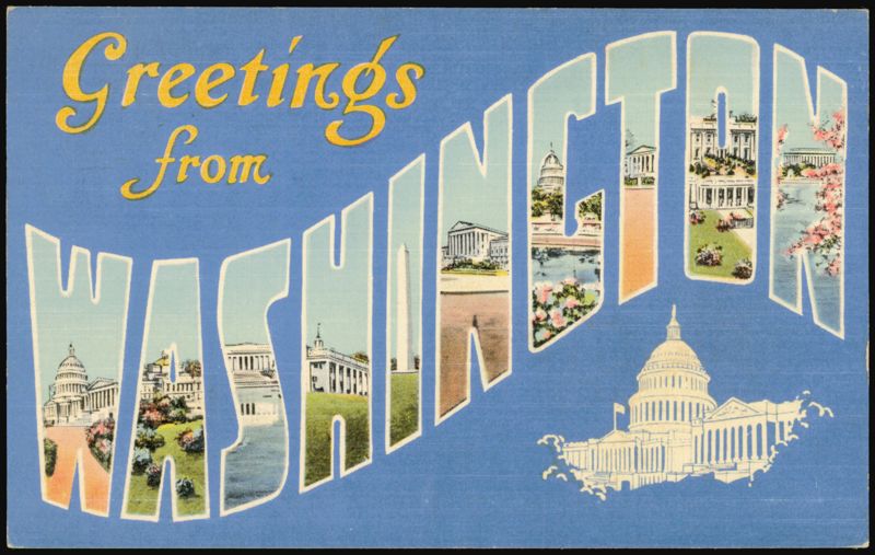 Greetings from Washington D.C. Landmarks District of Columbia