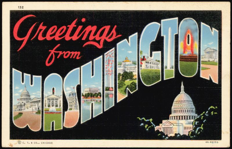 Greetings from Washington Large Letter District of Columbia