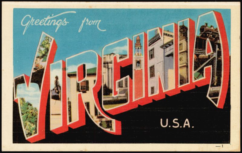 Greetings from Virginia Large Letter