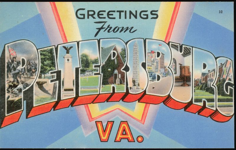 Greetings From Petersburg Large Letter Virginia
