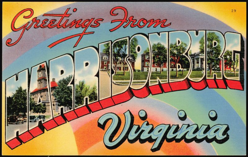 Greetings From Harrisonburg Large Letter Virginia