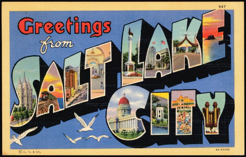 Greetings from Salt Lake City Large Letter Utah