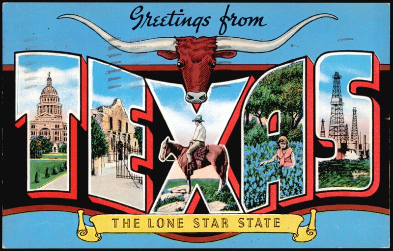 Greetings from Texas The Lone Star State Large Letter Scenes