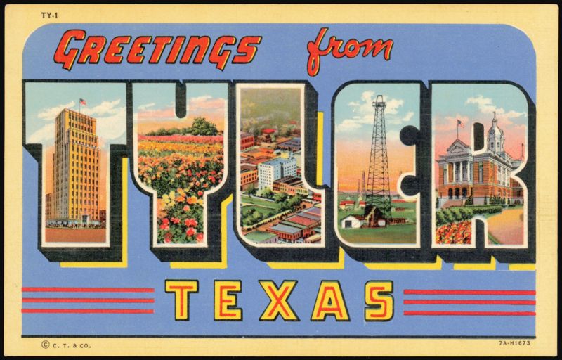 Greetings from Tyler Large Letter Scenes Texas