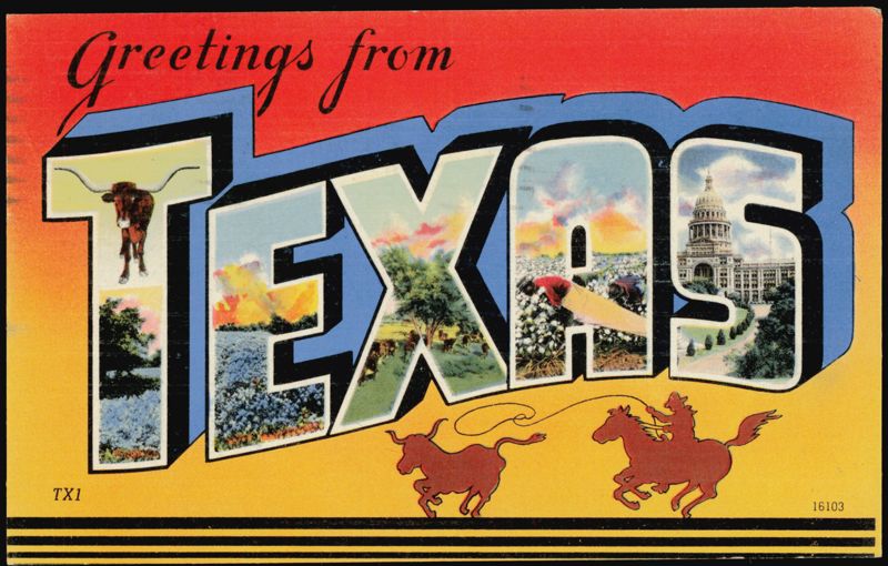 Greetings from Texas Large Letter