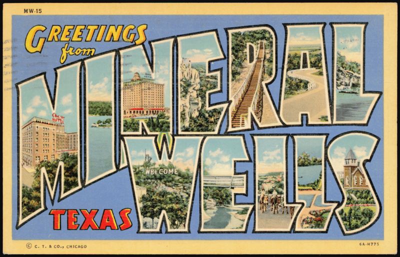 Greetings from Mineral Wells Large Letter Texas