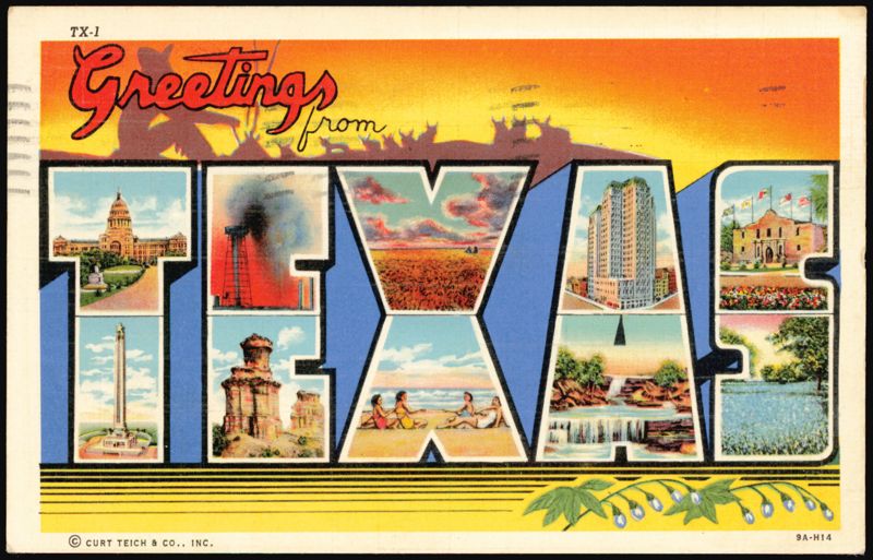Greetings from Texas Large Letter
