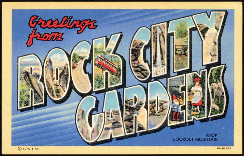 Greetings from Rock City Gardens, Lookout Mountain Tennessee
