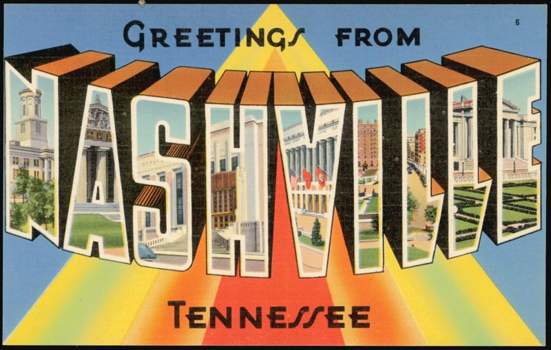 Greetings From Nashville Large Letter Tennessee