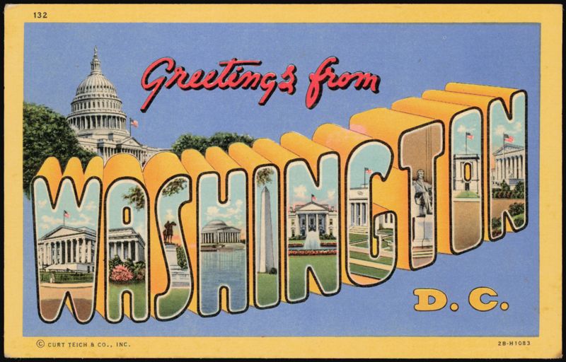 Greetings from Washington D.C. Large Letter District of Columbia
