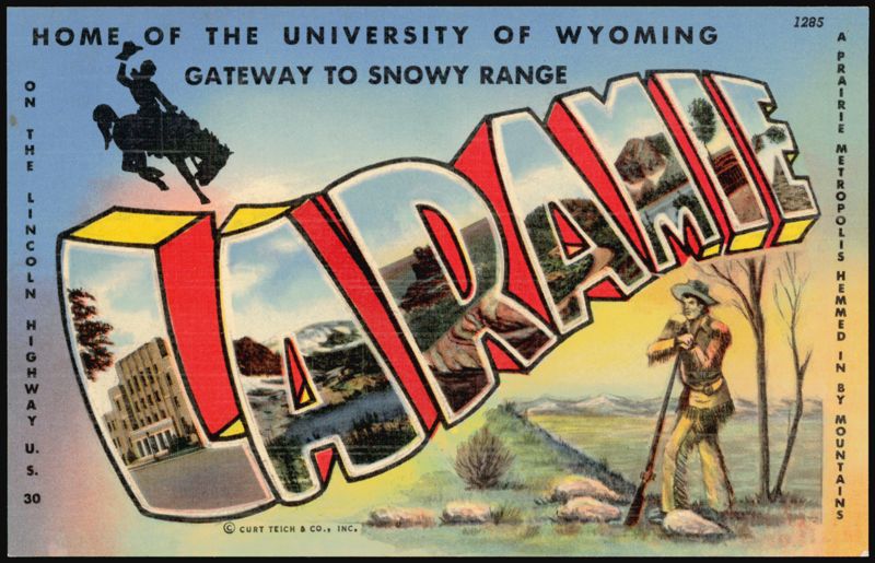 Laramie, Gateway to Snowy Range Large Letter Wyoming