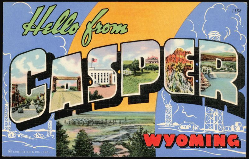 Hello from Casper Large Letter Views Wyoming