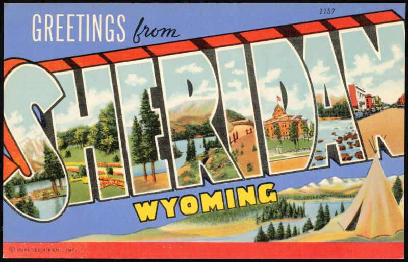Greetings from Sheridan Wyoming Large Letter